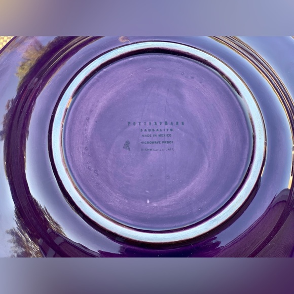 Pottery Barn SAUSALITO Fig Purple Glazed Earthenware Dinner Plate - Picture 13 of 16